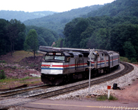 The eastbound Capitol Limited, led by Amtrak F40PH #377